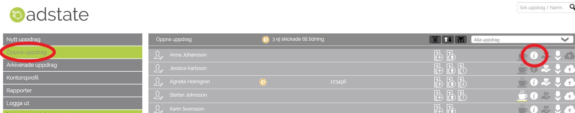 Öppna uppdrag+Information om ceremonin